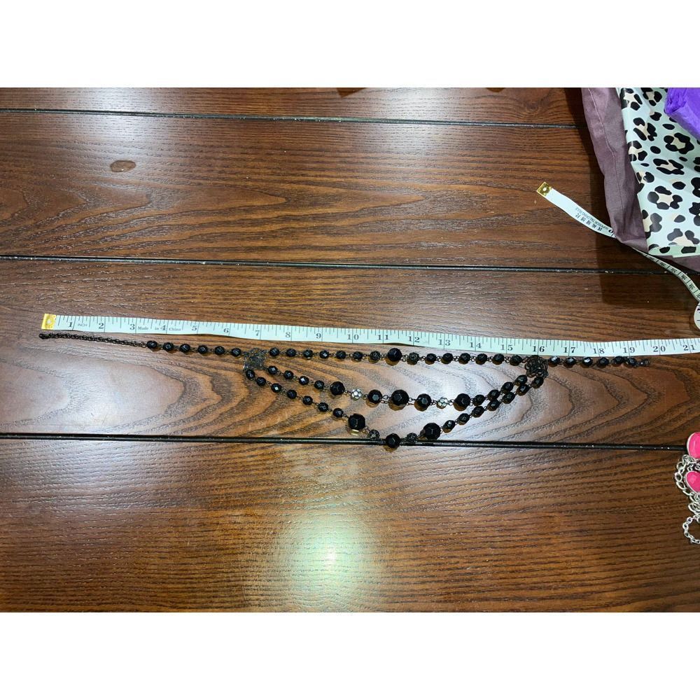 Three Rows Black beaded Necklace! - Picture 9 of 9